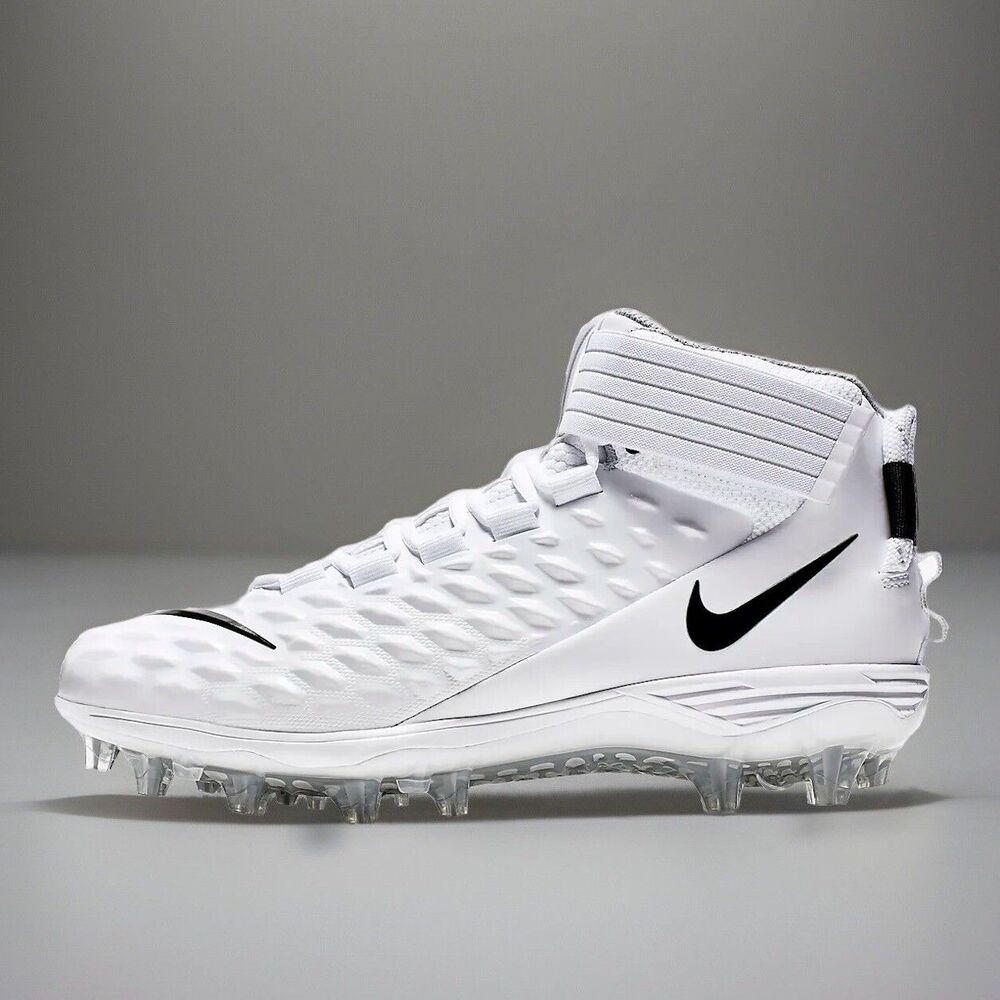 Nike Force Savage Pro 2 White Black Football Cleats AH4000-100 Size 9.5